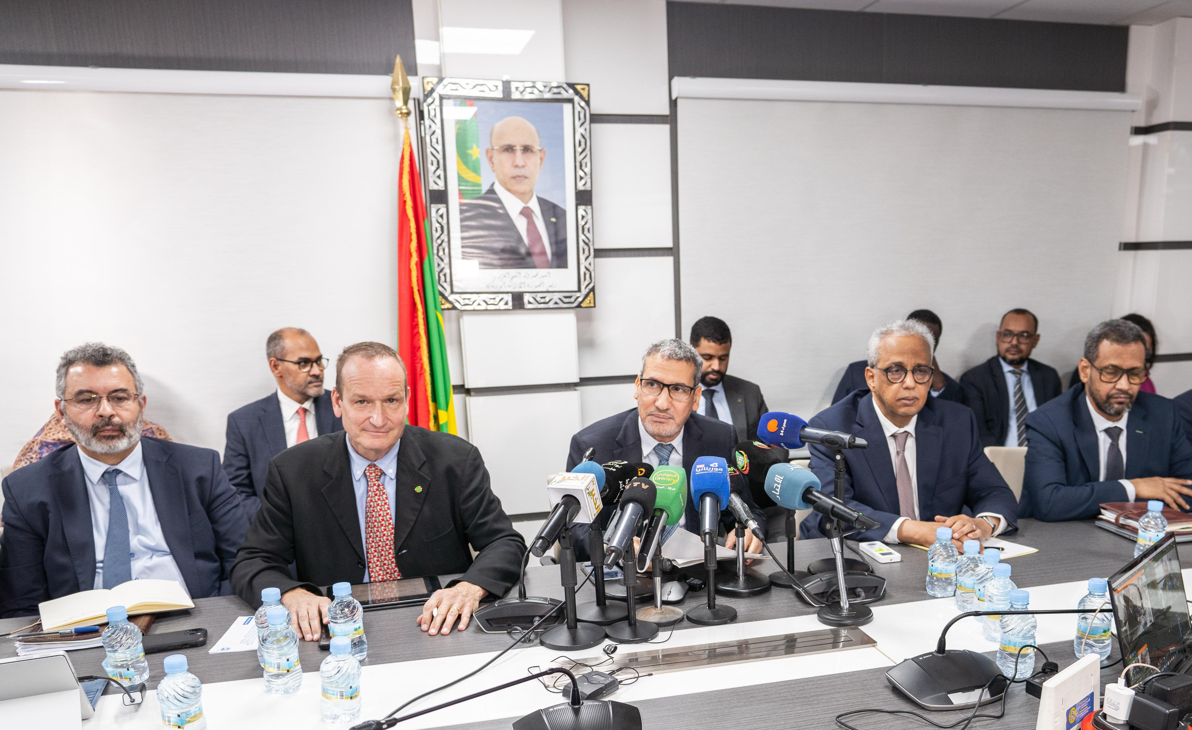 Conférence de presse conjointe entre le Gouverneur de la BCM, le Ministre des Affaires Économiques et le Chef de mission du FMI