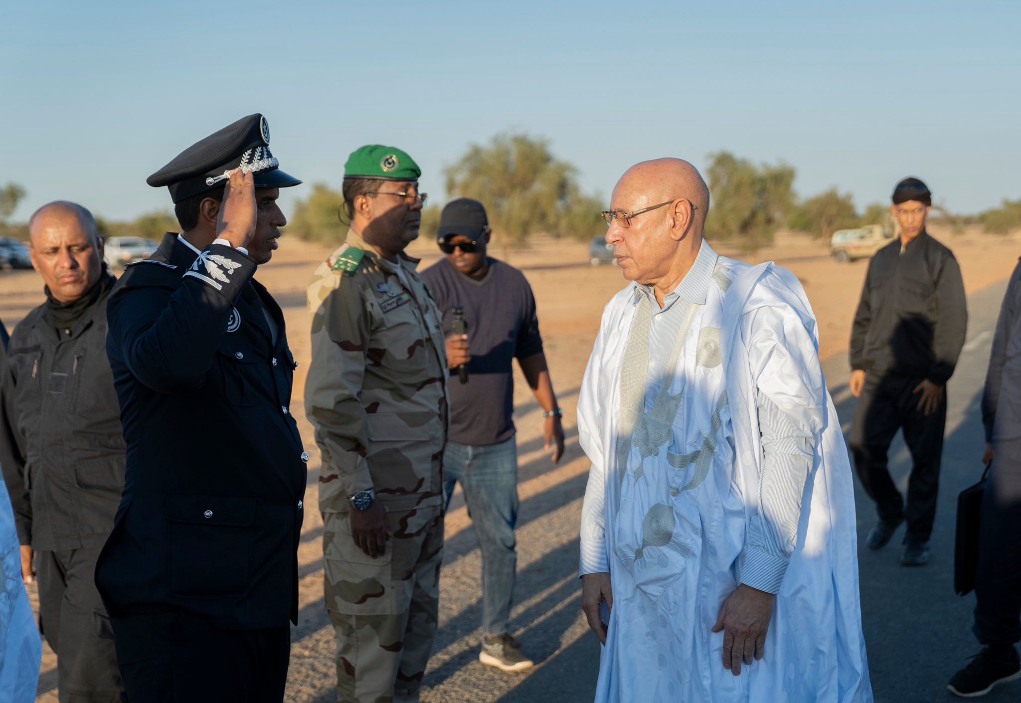Le Président de la République arrive à Lekseiba